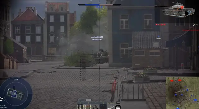 War Thunder gunner sight on a Leopard tank — ESP and overlay guide cover